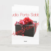 Niece & Family roze ornament kerstkaart Feestdagen Kaart (Achterkant)