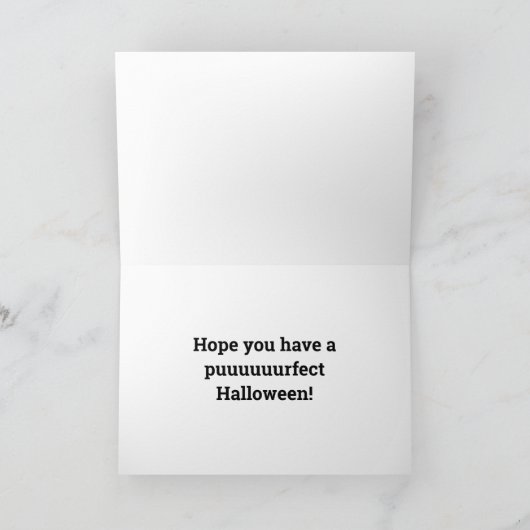 NIECE HALLOWEEN HOLIDAY CARD BLACK CAT SINAASAPPEL KAART (Binnen)