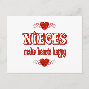 Niece Hearts Briefkaart