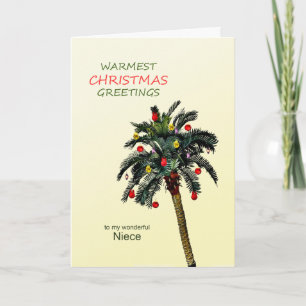 Niece Kerstpalm Tree Feestdagen Kaart