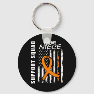 Niece Multiple Sclerose Awareness USA Flag Support Sleutelhanger