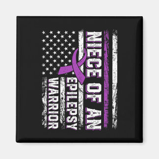 Niece of a Warrior Epilepsy Paars Ribbon Support Magneet
