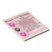 Niece Poem - 30th Birthday Notitieblok (Schuin)