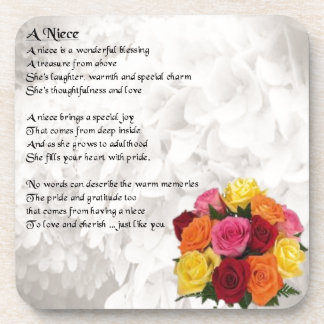 Niece Poem - Flowers Bier Onderzetter