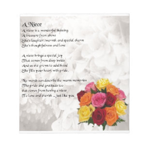 Niece Poem - Flowers Notitieblok
