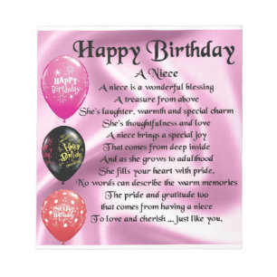 Niece Poem - Happy Birthday Notitieblok