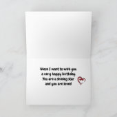 "NIÈCE SPÉCIALE" SUR VOTRE CARTE D'ANNIVERSAIRE (Intérieur)