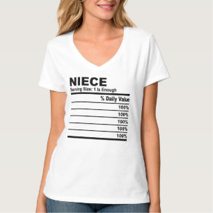 Niece Voeding Feiten Custom Gepersonaliseerde Vrou T-shirt