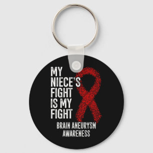 Niece's Fight Is My Fight Brain Aneurysma Bewustzi Sleutelhanger
