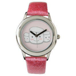 Niedliche Marshmallows Horloge