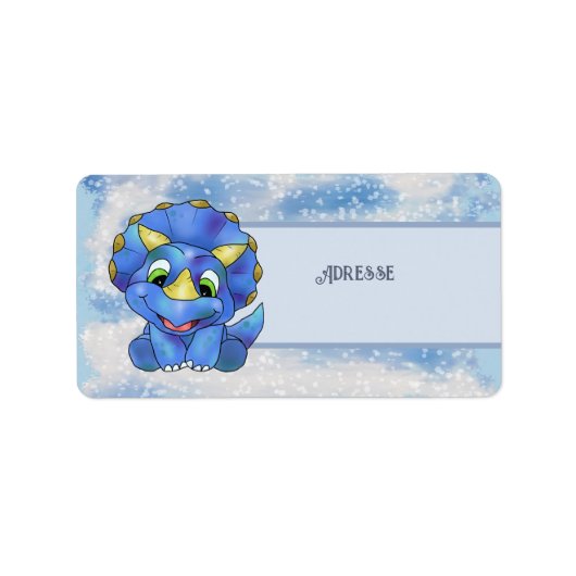 niedlicher Dino Etiket (Voorkant)