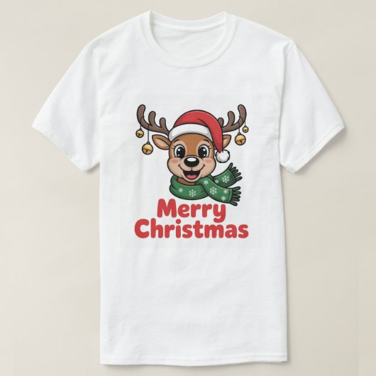 NiedlicherWeihnachtsrentierPulloverMerryChristmas T-shirt (Design voorkant)