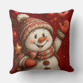 Niedliches Winter-Motiv für Liebe und Freundschaft Kussen (Achterkant)