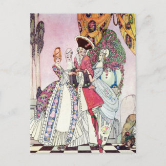 Nielsen in poeder en crinoline briefkaart