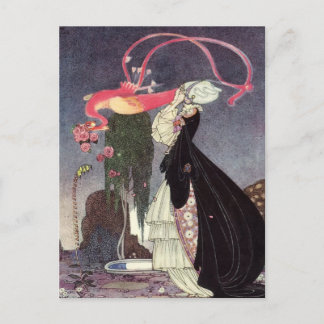 Nielsen in poeder en crinoline briefkaart