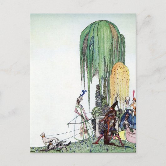 Nielsen in poeder en crinoline briefkaart (Voorkant)