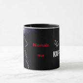 Niemals T-shirt nur Kaffee Mok (Midden)