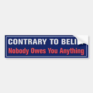 Niemand bezit je iets Bumpersticker