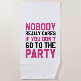 Niemand Cares Party Strandlaken