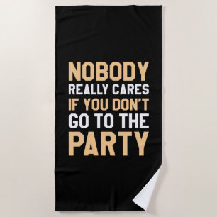 Niemand Cares Party Strandlaken