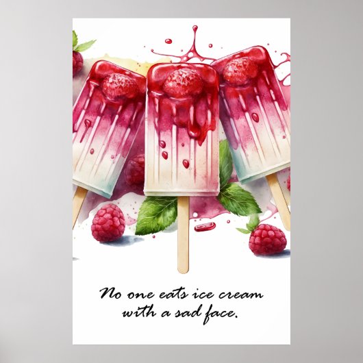 Niemand eet ijs met een droevig poster (Voorkant)