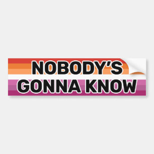 Niemand gaat de zwarte Lesbische vlag kennen (2018 Bumpersticker