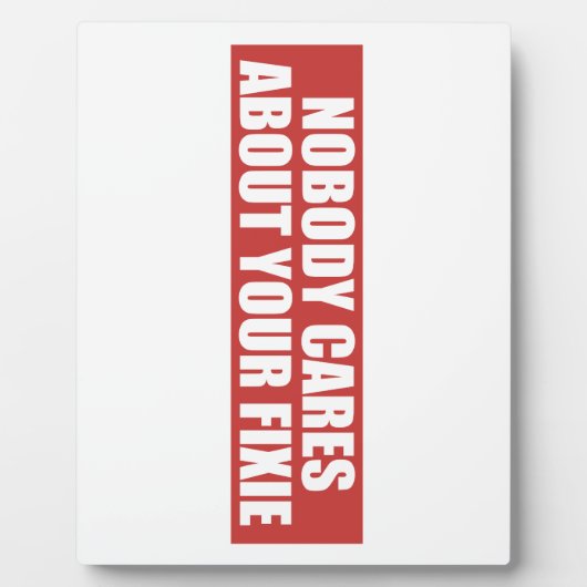 Niemand geeft om je fixie fotoplaat (Voorkant)