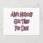 Niemand heeft tijd voor dat! briefkaart (Voorkant)