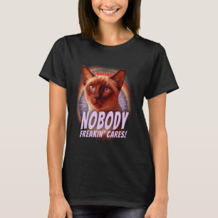 Niemand houdt van Cat Funny Retro Dierenvriend T-shirt