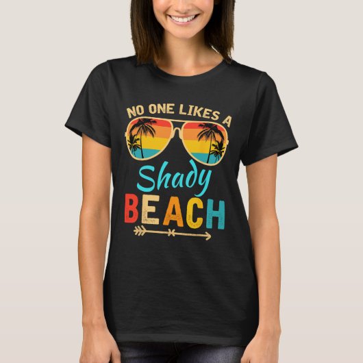 Niemand houdt van een schaduwrijke strand vakantie t-shirt (Voorkant)
