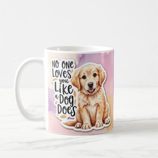 Niemand houdt van je zoals een hond Mok doet (Links)
