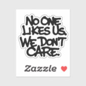 Niemand houdt van ons. sticker (Vel)