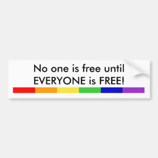 Niemand is GRATIS bumpersticker