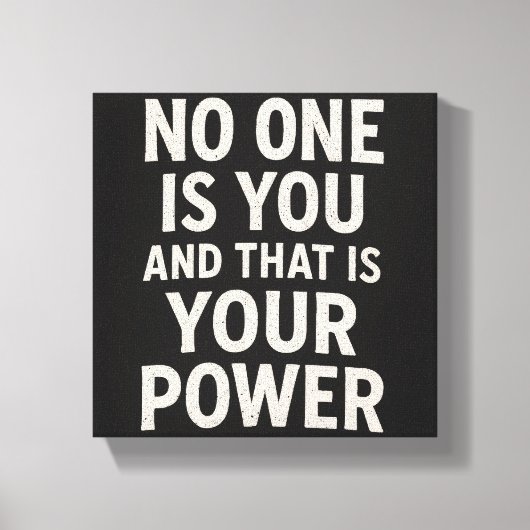 Niemand is jij canvas afdruk (Voorkant)