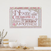 Niemand is meer gekoesterd Poster (Keuken)