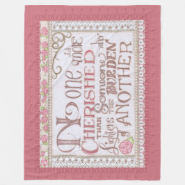 Niemand is meer gekoesterde fleece deken