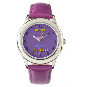 Niemand is perfect - flamingo met zwemring horloge