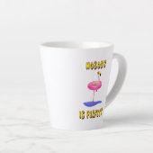 Niemand is perfect - flamingo met zwemring latte mok (Rechterhoek)