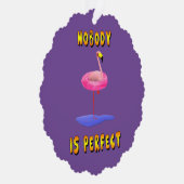 Niemand is perfect - flamingo met zwemring ornament kaart (Rechts)