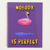 Niemand is perfect - flamingo met zwemring planner (Voorkant)