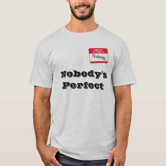 Niemand is perfect t-shirt (Voorkant)