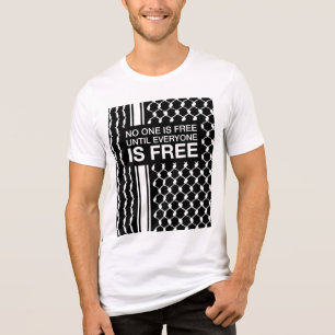 Niemand is vrij totdat iedereen Palestina Kufiya i Tri-Blend Shirt