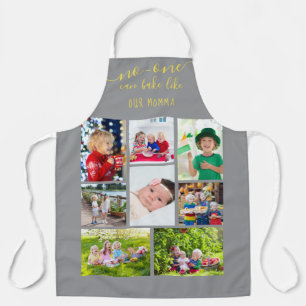 Niemand kan bakken zoals onze Mamma Bewerkbare 8 F Schort