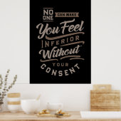 Niemand kan je inferieur maken poster (Keuken)