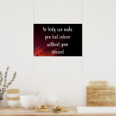 Niemand kan je nog slechter laten voelen poster (Keuken)