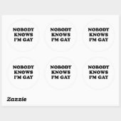 Niemand kent Im gay Ronde Sticker (Vel)