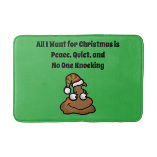 Niemand Klopt Grappige Kerst Wc Humor Badmat