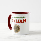 Niemand koelt beter dan een Italiaan Mok (Voorkant links)