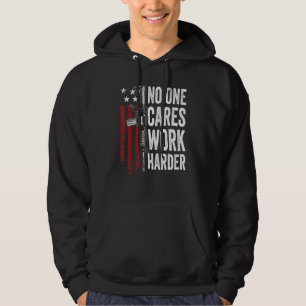 Niemand maakt werk harder Pro Pistool Ar15 America Hoodie