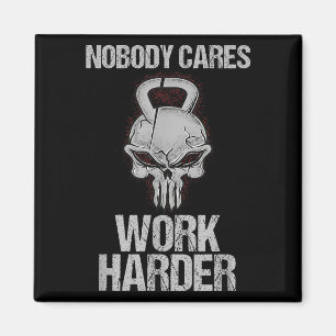 Niemand Maakt Zich Zorgen Harder Werken Workout Gy Magneet
